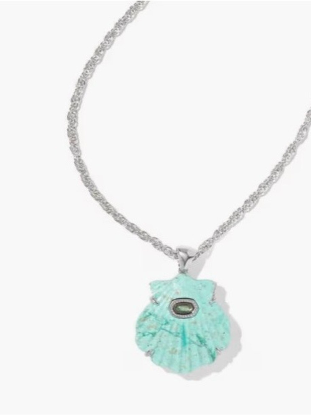 Kendra Scott Lucia Silver Short Shell Pendant